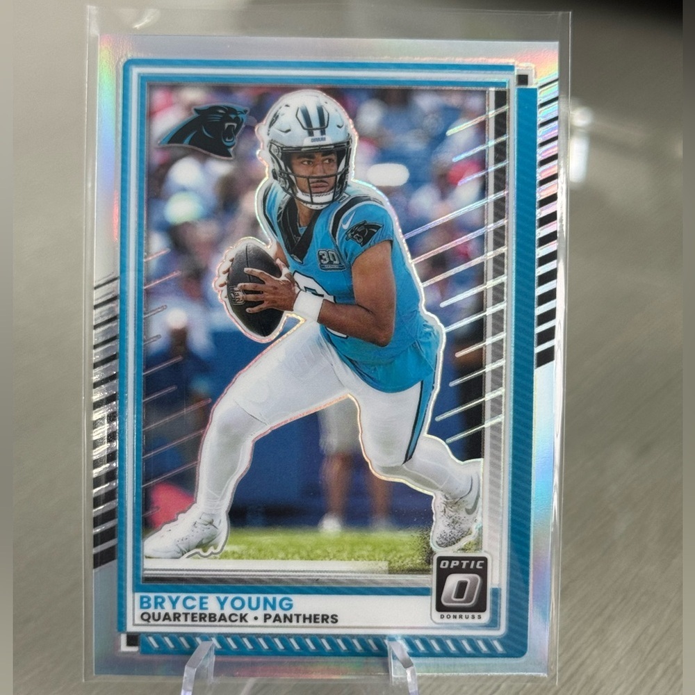 🔥 2025 Bryce Young Panini Donruss Optic Silver Prizm. Carolina panthers